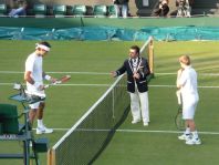 Del Potro v Olivier Rochus- start of match- Wimbledon Tennis 2011